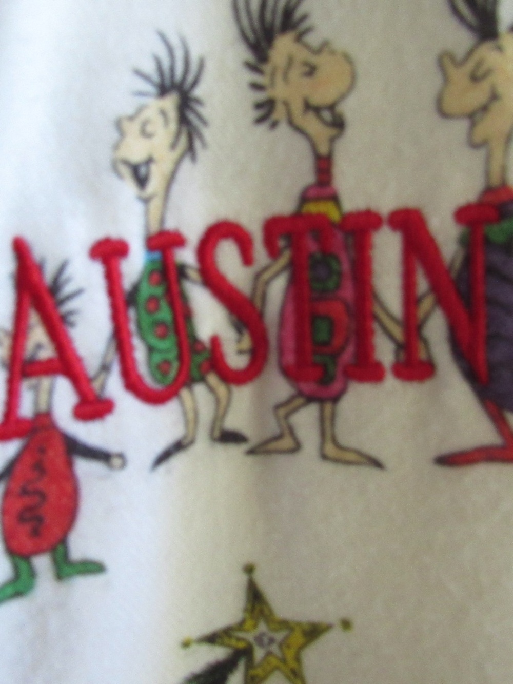 Pottery Barn M Dr SEUSS Grinch Christmas Flannel Pajamas Set Monogram Austin